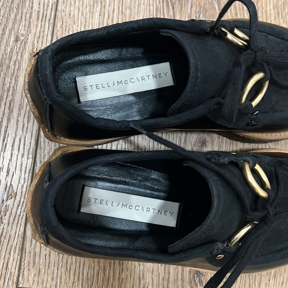 Stella McCartney Brody Black Vegan Leather Creepers Size 35/5 - Picture 8 of 9